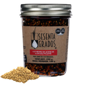 Ajo negro en aceite de ajonjolí picante